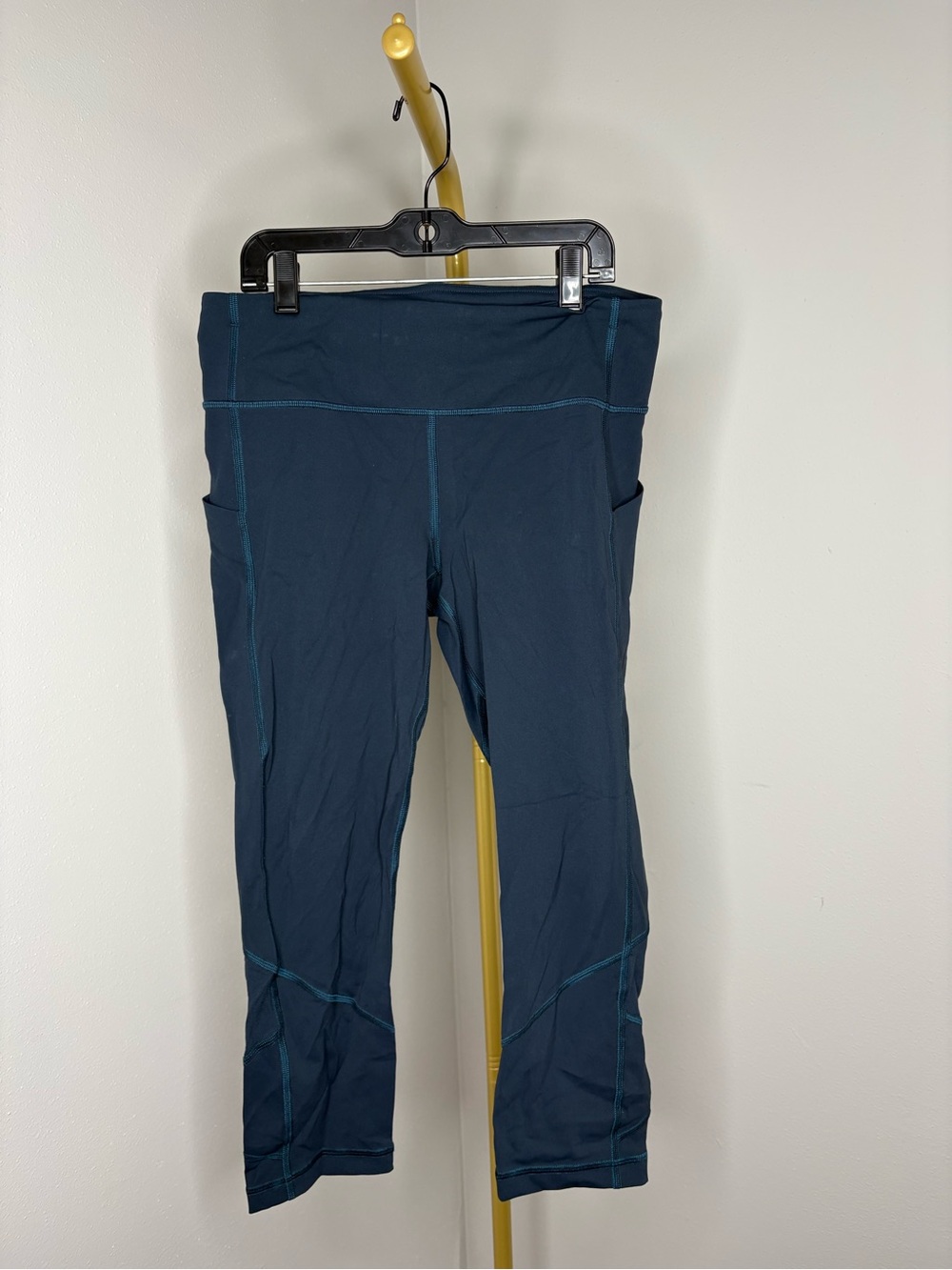 lululemon athletica Deep Teal Capri Leggings with Side Pockets